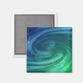 Vloeiend blauw en groene kleur Mix Vortex Magneet (Voorkant / Achterkant)