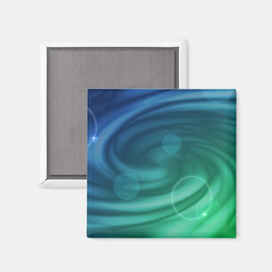 Vloeiend blauw en groene kleur Mix Vortex Magneet (Voorkant / Achterkant)