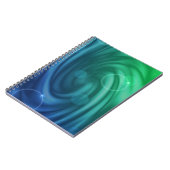 Vloeiend blauw en groene kleur Mix Vortex Notitieboek (Linkerzijde)
