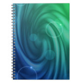 Vloeiend blauw en groene kleur Mix Vortex Notitieboek (Voorkant)
