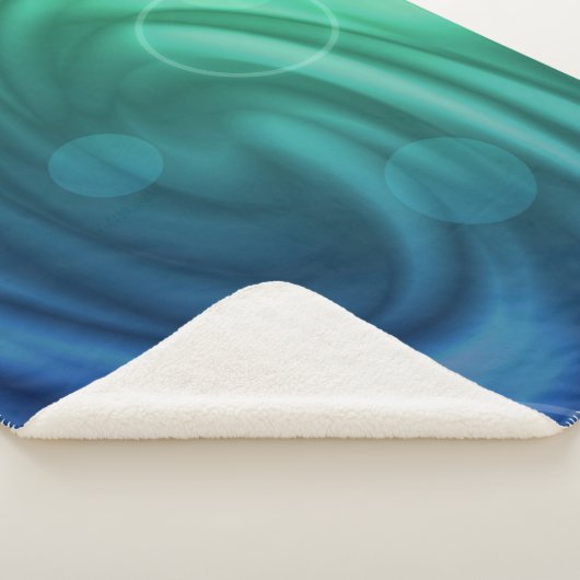 Vloeiend blauw en groene kleur Mix Vortex Sherpa Deken (3/4)