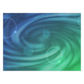 Vloeiend blauw en groene kleur Mix Vortex Tafelkleed (Voorkant (Horizontaal))