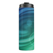 Vloeiend blauw en groene kleur Mix Vortex Thermosbeker (Voorkant)