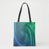 Vloeiend blauw en groene kleur Mix Vortex Tote Bag (Voorkant)