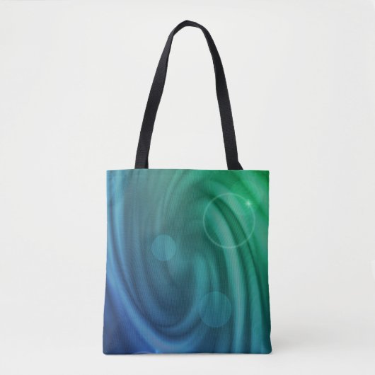 Vloeiend blauw en groene kleur Mix Vortex Tote Bag (Voorkant)