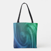 Vloeiend blauw en groene kleur Mix Vortex Tote Bag (Achterkant)