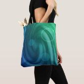 Vloeiend blauw en groene kleur Mix Vortex Tote Bag (Dichtbij)