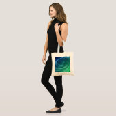 Vloeiend blauw en groene kleur Mix Vortex Tote Bag (Voorkant (model))