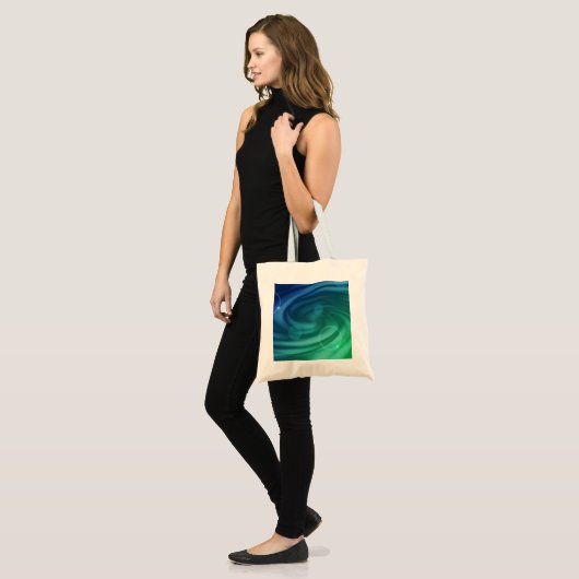 Vloeiend blauw en groene kleur Mix Vortex Tote Bag (Voorkant (model))