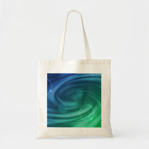 Vloeiend blauw en groene kleur Mix Vortex Tote Bag