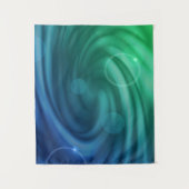 Vloeiend blauw en groene kleur Mix Vortex Wandkleed (Voorkant)