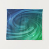 Vloeiend blauw en groene kleur Mix Vortex Wandkleed (Voorkant (horizontaal))