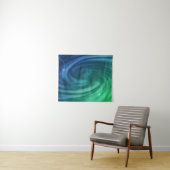 Vloeiend blauw en groene kleur Mix Vortex Wandkleed (In Situ (horizontaal))