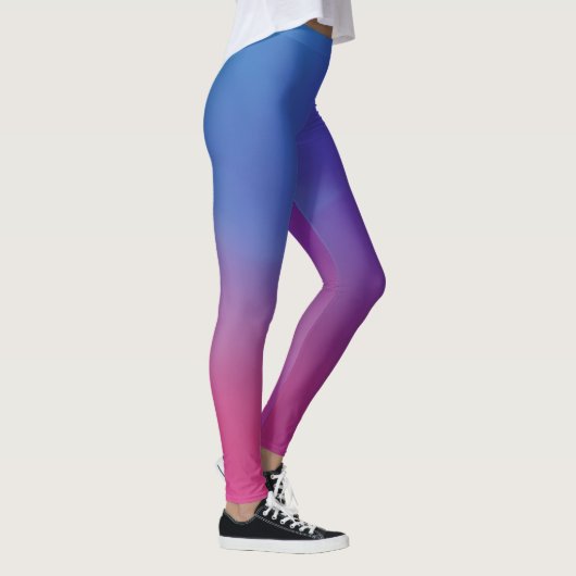 Vloeiend blauw tot rood omber verloop leggings (Rechts)