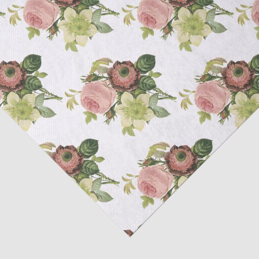 Vloeiend Bouquet Pattern Tissuepapier (Detail)