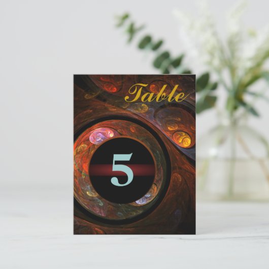 Vloeiend Briefkaart van het Aantal van de Lijst va (Staand voorkant)