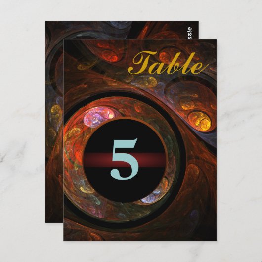 Vloeiend Briefkaart van het Aantal van de Lijst va (Voorkant / Achterkant)