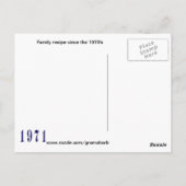 Vloeiend Briefkaart voor het invriezen van cacao (Achterkant)