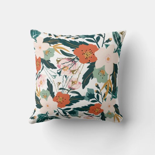 Vloeiend, bruinkoolkunst kussen (Achterkant)