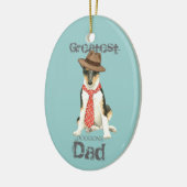 Vloeiend Collie Dad Ceramic Ornament (Links)