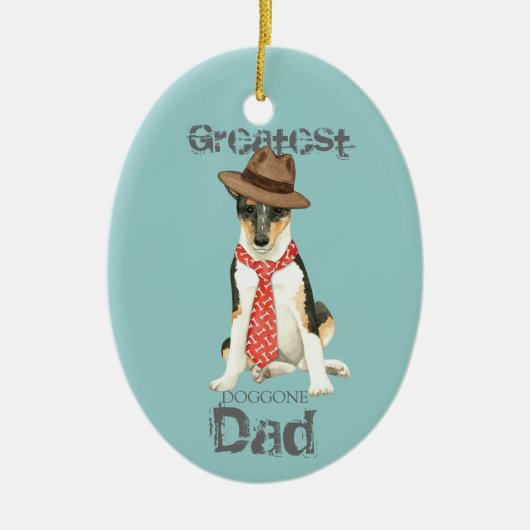 Vloeiend Collie Dad Ceramic Ornament (Voorkant)