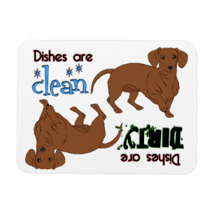 Vloeiend Dachshund Rechthoek Afwasmachine Magnet Magneet