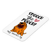 Vloeiend de pooch-Valentijn uit de hondenkoelkast Magneet (Linkerzijde)