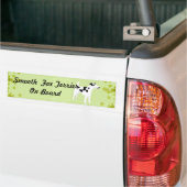 Vloeiend fox terrier ~ Green Leaves Design Bumpersticker (Op Truck)