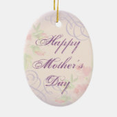 Vloeiend fox terrier Heart Mam Keramisch Ornament (Achterkant)