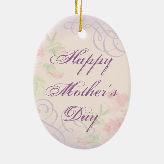 Vloeiend fox terrier Heart Mam Keramisch Ornament (Achterkant)