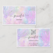 Vloeiend geformatteerde QR-code Aangepast Logo-hol Visitekaartje (Voorkant / Achterkant)