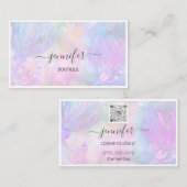 Vloeiend geformatteerde QR-code Aangepast Logo Hol Visitekaartje (Voorkant / Achterkant)