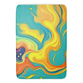 Vloeiend Geluk: Abstracte Golven Badmat (Voorkant Verticaal)