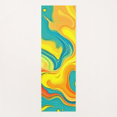 Vloeiend Geluk: Abstracte Golven Yogamat (Voorkant)