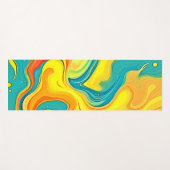 Vloeiend Geluk: Abstracte Golven Yogamat (Voorkant (horizontaal))