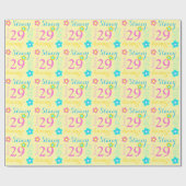 Vloeiend gepersonaliseerd naamtijdperk 29e verjaar cadeaupapier (Vlak)