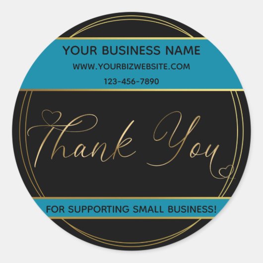 Vloeiend goud Dank je wel Etiket (Voorkant)