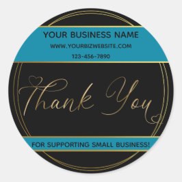 Vloeiend goud Dank je wel Etiket