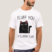 Vloeiend, grappige kat t-shirt (Voorkant)