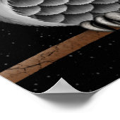 Vloeiend grijs kieuwmeel met bril met sterren poster (Hoek)