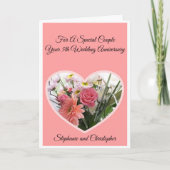 Vloeiend hart Aangepast 5de Jubileum van de Wedden Kaart (Voorkant)