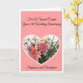 Vloeiend hart Aangepast 5de Jubileum van de Wedden Kaart (Gele Bloem)