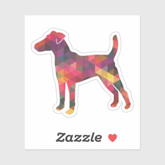 Vloeiend Hondenras van de Fox Terrier Geo Silhouet Sticker (Vel)