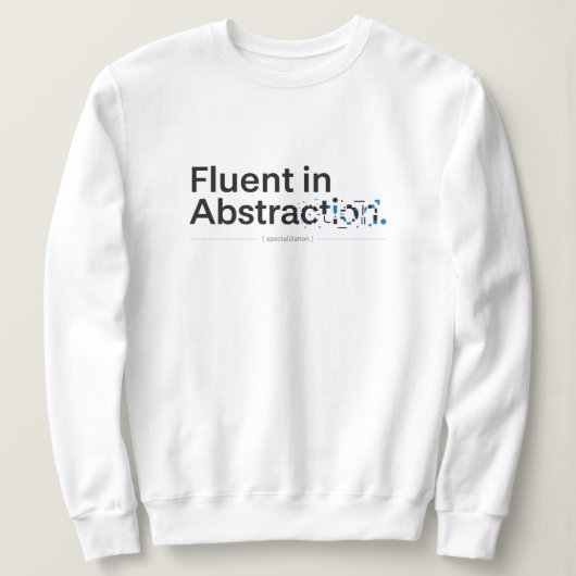 Vloeiend in Abstract Minimalistisch Codeerconcept Trui (Design voorkant)