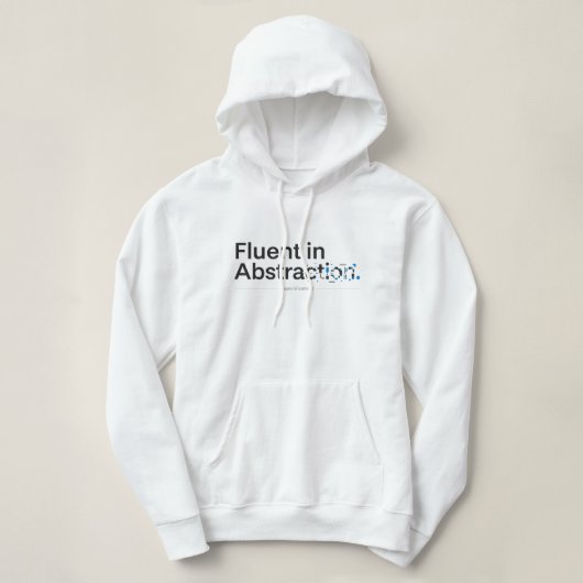 Vloeiend in Abstract Minimalistisch Programmeur On Hoodie (Design voorkant)
