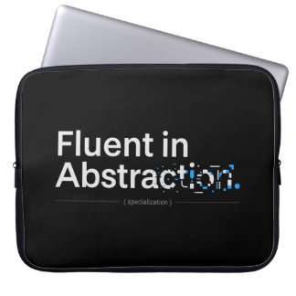 Vloeiend in Abstracte Donkere Modus Tech Design Laptop Sleeve