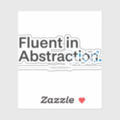 Vloeiend in Abstracte Minimalistische Programmeur Sticker (Vel)
