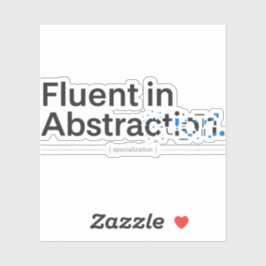 Vloeiend in Abstracte Minimalistische Programmeur Sticker