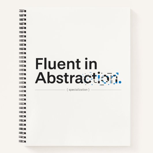 Vloeiend in Abstractie Minimalistisch Codeerschrif Notitieboek (Voorkant)