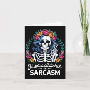 Vloeiend in alle dialecten van sarcasme Grappig ci Kaart